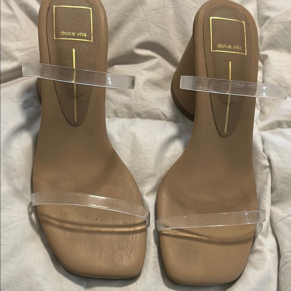 Dolce Vita clear strap heels